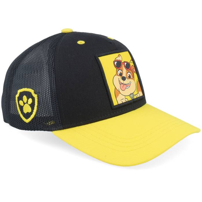 【★百貨店SALE★6/11真夜中2時迄】Paw Patrol 【 Kids Rubble Sunnies Patch Black/Yellow A-Frame Trucker Kids Black 】 トラッカー お坊っちゃん キッズ 黒いこと 黒いこと
