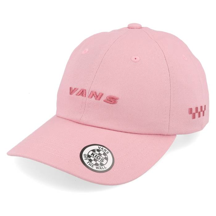 【★百貨店SALE★6/11真夜中2時迄】ヴァンズ Vans 【 Kids Check Side Curved Bill Jockey Pink Dawn Dad Cap Kids Pink 】 pink さくら色 旗がしら 鳥打ち帽 お坊っちゃん キッズ pink さくら色