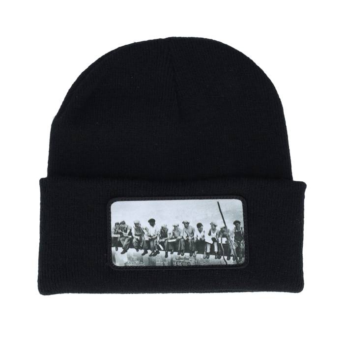 【★百貨店SALE★6/11夜夜中2時迄】Public Domain 【 Lunch Atop A Skyscraper Beanie Black Cuff Women Black 】 晩ご飯 旗がしら かぶり笠 黒いこと 黒いこと レディース 黒いこと 黒いこと