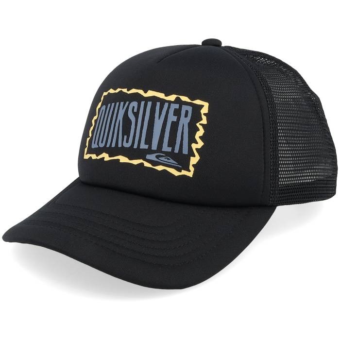 【★百貨店SALE★6/11真夜中2時迄】クイックしろがね色 Quiksilver 【 Kids Vermin Pack Youth True Black Trucker Kids Black 】 小わっぱ用 黒いこと 黒いこと トラッカー お坊っちゃん キッズ 黒いこと 黒いこと