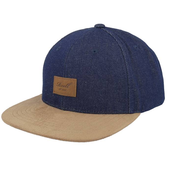Reell 【 Suede Cap Pure Denim Snapback Men Blue 】 スエード・スウェード キャップ 帽子 ピュア デニム Snapback スナップバック バッグ メンズ 青色 ブルー｜スニケス
