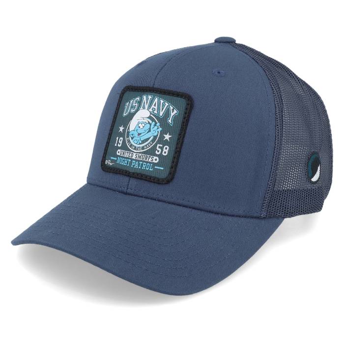 The Smurfs 【 Us Navy Smurf Patch Navy Trucker Men Blue 】 紺色 ネイビー トラッカー メンズ 青色 ブルー｜スニケス