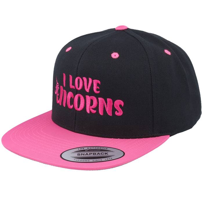 Unicorns 【 I Love Black/Neon Pink Snapback Men Black 】 pink ピンク Snapback スナップバック バッグ メンズ 黒色 ブラック｜スニケス