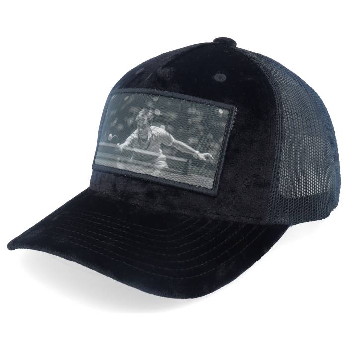 アイコニック Iconic 【 Pro Ping Pong Player Patch Velvet Black Trucker Men Black 】 プロ 黒色 ブラック トラッカー メンズ 黒色 ブラック｜スニケス
