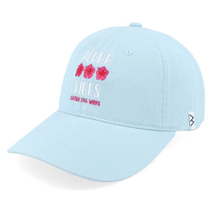【★百貨店SALE★6/11夜夜中2時迄】冷コーニック Iconic 【 Aloha Vibes Pastel Cool Aqua Mom Cap Women Blue 】 アロハ 冷やりとした アクア 旗がしら かぶり笠 レディース 青味 青み