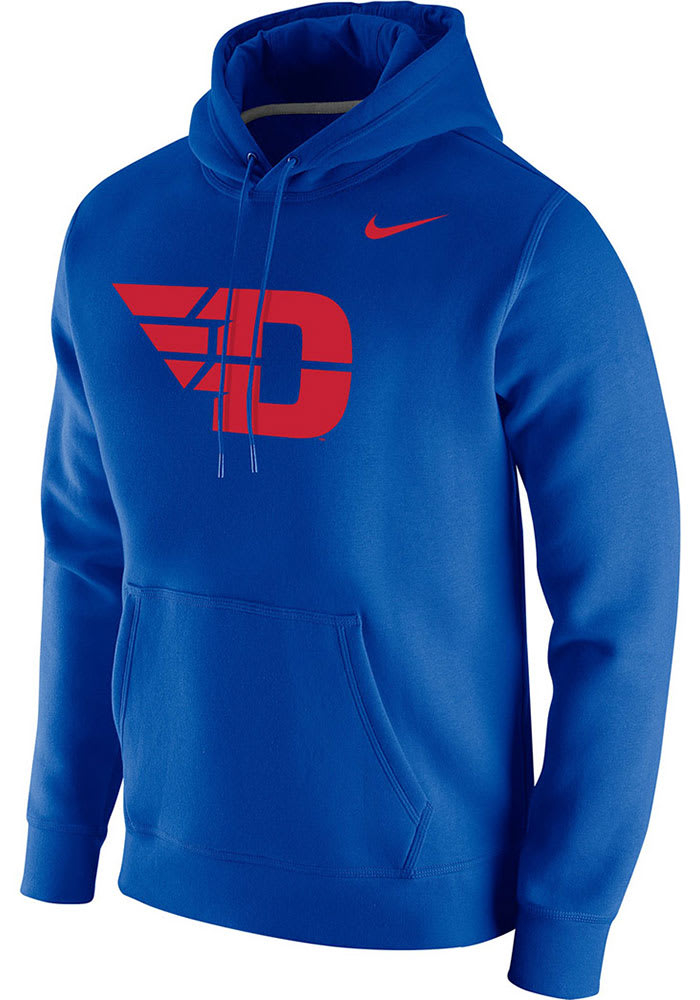 ナイキ デイトン フライヤーズ メンズ 青色 ブルー クラブ フリース スリーブ フーディー パーカー 長袖 【 SLEEVE NIKE DAYTON FLYERS MENS BLUE CLUB FLEECE HOODIE 】