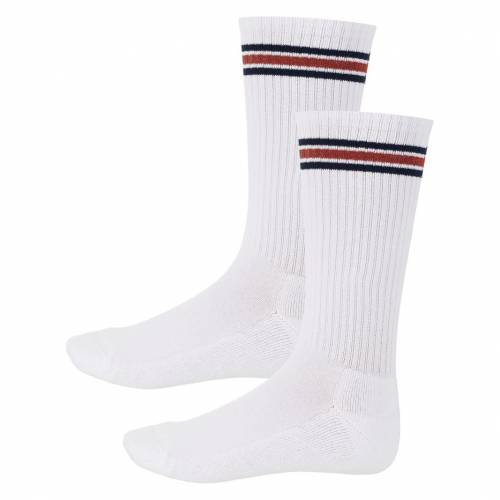 ポーラー 棒縞 ソックス 白さ 白人 紺色 ネイヴィー メンズ Stripe Polar Long Socks White Navy Rust Loadedcafe Com