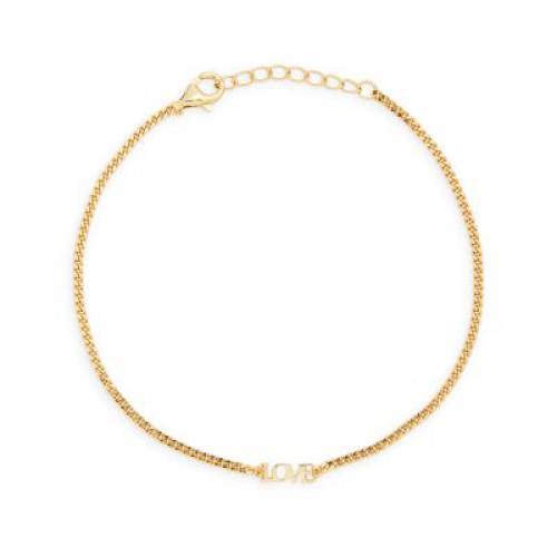 アルジェントヴィーヴォ ブレスレット ゴールド 銀色 シルバー ユニセックス Silver Argento Vivo Love Curb Chain Bracelet In 14k Gold Plated Sterling Fitzfishponds Com