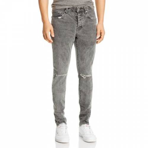 Purple Brand 紫 パープル スキニー ジーンズ 薄墨色 灰色 グレー メンズ Purple Gray Brand Skinny Fit Jeans In Coat Blackfishmarine Com