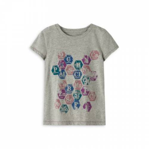 Tシャツ 灰色 グレー グレイ Girls Kid ジュニア キッズ Gray Peek Kids Marie Periodic Table Tee Little Big Kid Heath Fitzfishponds Com