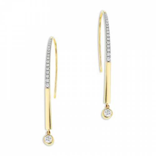 ダイヤモンド フープ イヤリング 黄色 イエロー ゴールド Bloomingdale S 0 50 Ct T W 100 ユニセックス Yellow Diamond Threader Hoop Earrings In 14k Gold Exclusive Maf Gov Ws