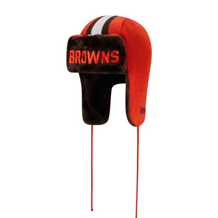 ニューエラ New Era 【 Cleveland Browns Nfl Helmet Head Trapper Knit Hat Mens Orange/Brown 】 クリーブランド ブラウンズ NFL Helmet ヘルメット ニット メンズ orange 橙・オレンジ 茶色 ブラウン｜スニケス 16,058円