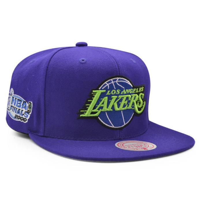 ミッチェル&ネス Mitchell & Ness 【 Los Angeles Lakers Nba Finals Inverted Logo Snapback Hat Mens Purple/Lime 】 Lakers レイカーズ ロゴ Snapback スナップバック バッグ メンズ Purple 紫・パープル ライム｜スニケス