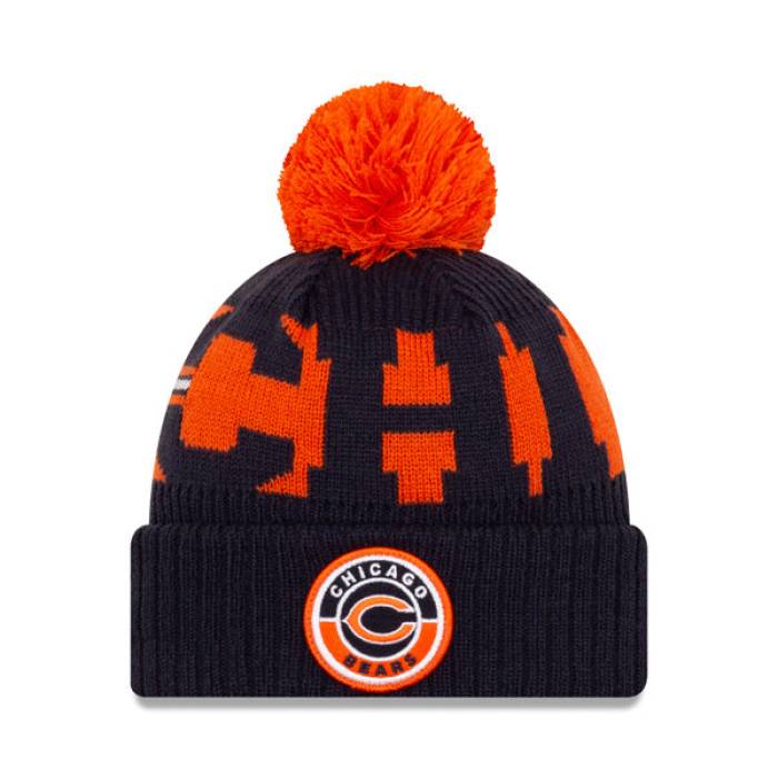 ニューエラ New Era 【 Chicago Bears 2020 Nfl Sideline Official Sport Pom Cuffed Knit Hat Mens 】 シカゴ bears ベアーズ NFL サイドライン ニット メンズ