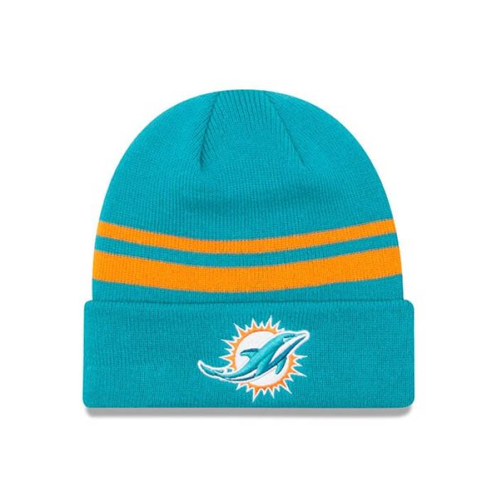 ニューエラ New Era 【 Miami Dolphins Striped Cuffed Knit Nfl Hat Mens 】 マイアミ ドルフィンズ ニット NFL メンズ