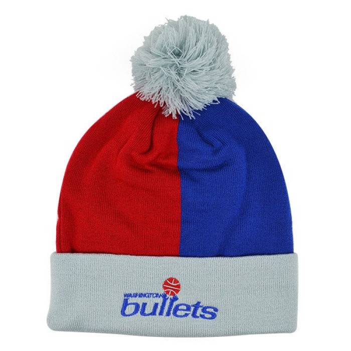 ミッチェル&ネス Mitchell & Ness 【 Washington Bullets Over And Back Cuffed Pom Nba Hat Mens 】 ワシントン メンズ｜スニケス