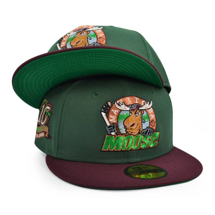ニューエラ New Era 【 Manitoba Moose 10Th Season Ahl Exclusive 59Fifty Fitted Hat Mens Pine/Maroon 】 メンズ マルーン｜スニケス