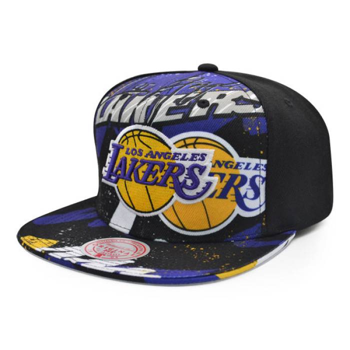 ミッチェル&ネス Mitchell & Ness 【 Los Angeles Lakers Hyper Loops Snapback Hat Mens Black/Purple 】 Lakers レイカーズ Snapback スナップバック バッグ メンズ 黒色 ブラック Purple 紫・パープル|スニケス