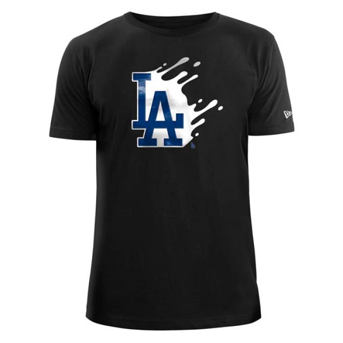 ニューエラ New Era 【 Los Angeles Dodgers  Splatter Short Sleeve Mlb T-Shirt Mens Black/Royal 】 ドジャース Sleeve スリーブ Tシャツ メンズ 黒色 ブラック