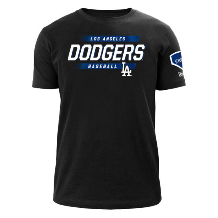 【★百貨店SALE★6/11真夜中2時迄】ニュー内鰓 New Era 【 Los Angeles Dodgers  Home Run Short Sleeve Mlb T-Shirt Mens Black/Royal 】 ドジャース 幽客 Sleeve 衣袂 ティーシャツ メンズ 黒いこと 黒いこと