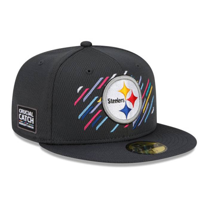 ニューエラ New Era 【 Pittsburgh Steelers Nfl 2021 Crucial Catch 59Fifty Fitted Hat Mens Charcoal 】 ピッツバーグ スティーラーズ NFL メンズ チャコール