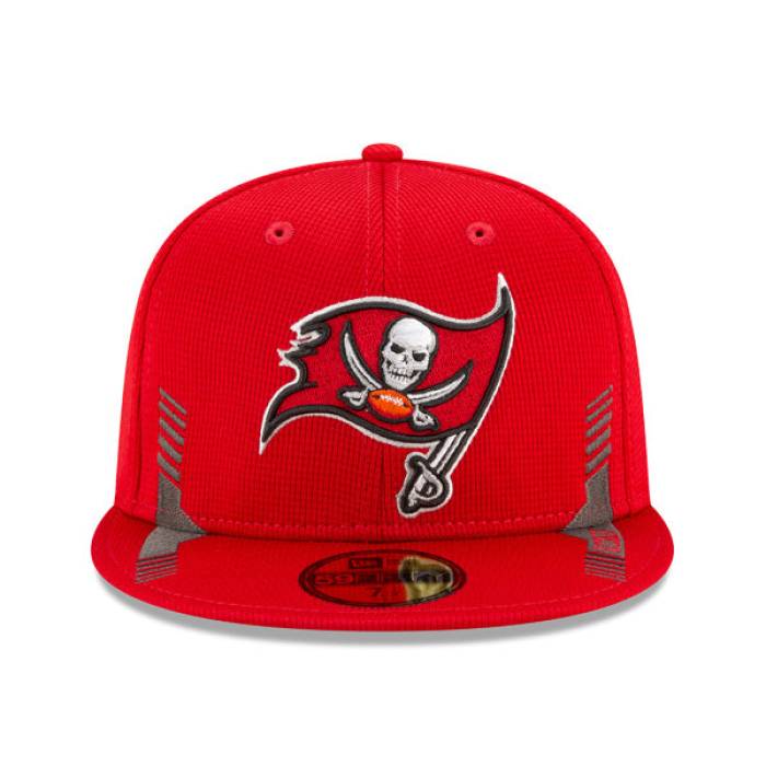 ニューエラ New Era 【 Tampa Bay Buccaneers 2021 Nfl Official Sideline Home 59Fifty Fitted Hat Mens Red/Pewter 】 バッカニアーズ NFL サイドライン メンズ Red 赤・レッド｜スニケス