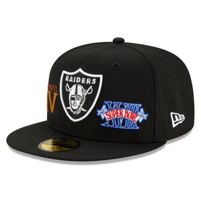 ニューエラ New Era 【 Oakland Raiders Nfl Champions Cursive Series 59Fifty Fitted Hat Mens Black 】 オークランド レイダース NFL シリーズ メンズ 黒色 ブラック｜スニケス