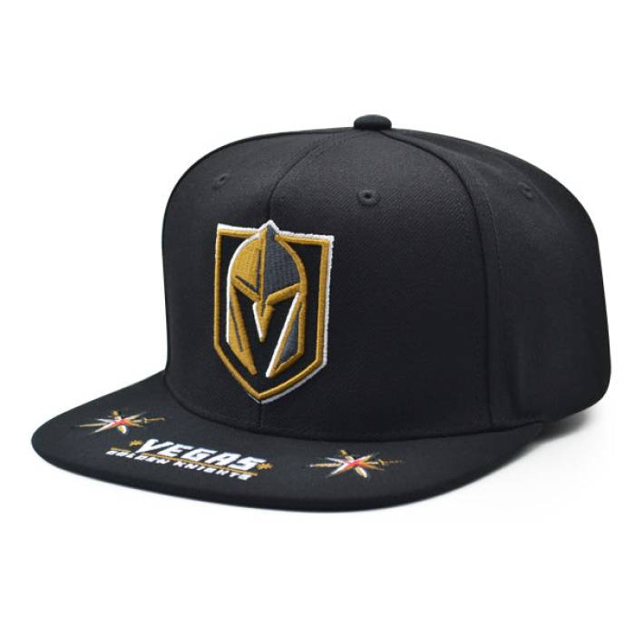 ミッチェル&ネス Mitchell & Ness 【 Vegas Golden Knights Nhl Hat Trick Snapback Adjustable Hat Mens Black/Gold 】 ベガス ナイツ Snapback スナップバック バッグ メンズ 黒色 ブラック ゴールド｜スニケス