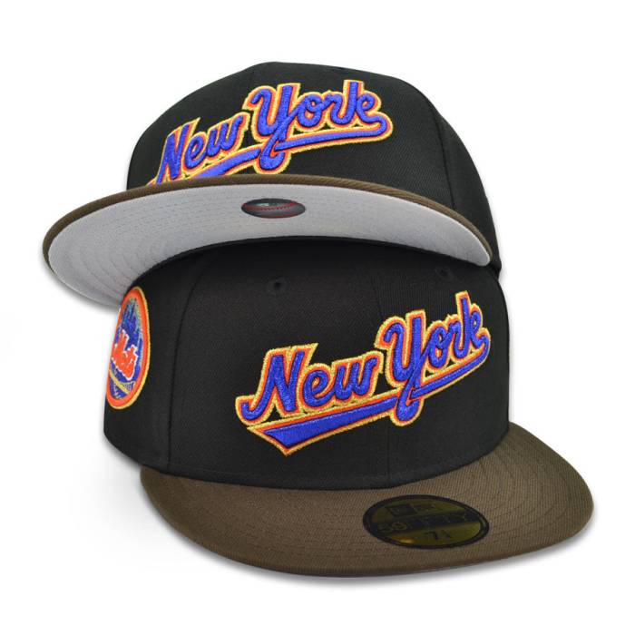 ニューエラ New Era 【 New York Mets "The World Is Yours" Exclusive 59Fifty Fitted Hat Mens Black/Walnut 】 メッツ メンズ 黒色 ブラック｜スニケス