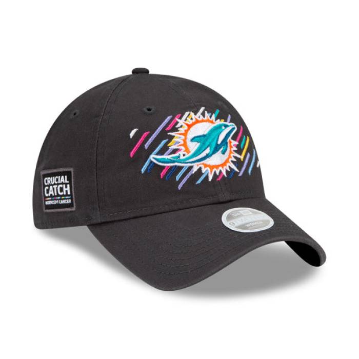 ニューエラ New Era 【 Miami Dolphins Women's 2021 Nfl Crucial Catch 9Twenty Adjustable Hat Mens Charcoal 】 マイアミ ドルフィンズ レディース NFL メンズ チャコール