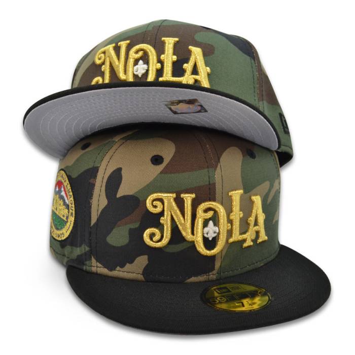 ニューエラ New Era 【 New Orleans Baby Cakes "Guerrilla Warfare" Exclusive 59Fifty Fitted Hat Mens Woodland Camo/Black 】 メンズ ウッドランド カモ柄 黒色 ブラック｜スニケス