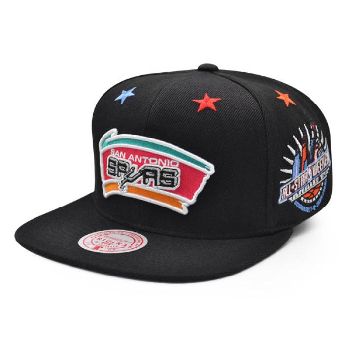 ミッチェル&ネス Mitchell & Ness 【 San Antonio Spurs Nba 1997 Top-Star Snapback Hat Mens Black/Pink 】 スパーズ Snapback スナップバック バッグ メンズ 黒色 ブラック pink ピンク|スニケス