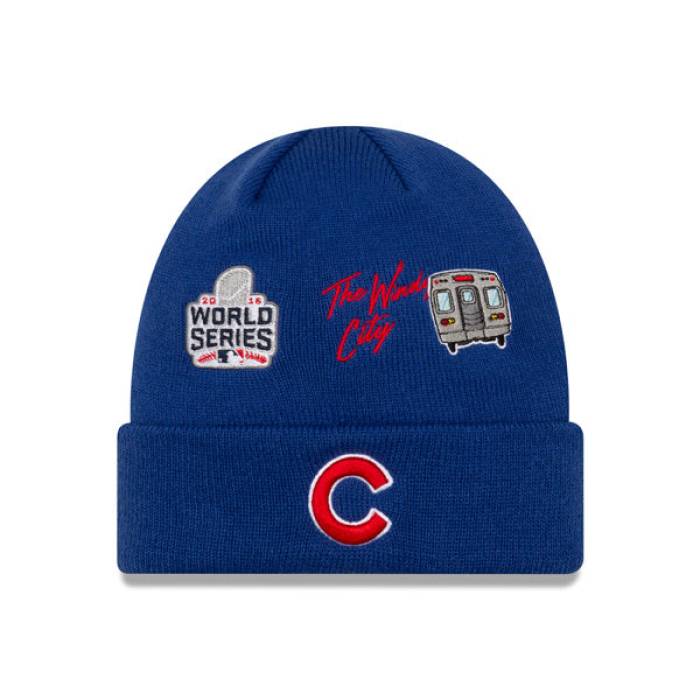 ニューエラ New Era 【 Chicago Cubs World Series City Transit Cuffed Knit Mlb Hat Mens Royal 】 シカゴ カブス シリーズ シティ ニット メンズ｜スニケス