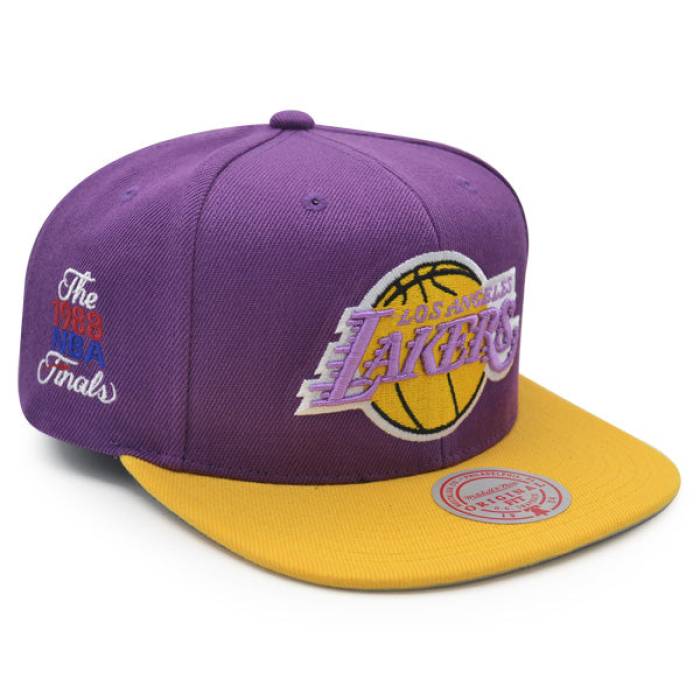 ミッチェル&ネス Mitchell & Ness 【 Los Angeles Lakers 1988 Nba Finals Champions Snapback Hat Mens Purple/Yellow 】 Lakers レイカーズ Snapback スナップバック バッグ メンズ Purple 紫・パープル yellow 黄色・イエロー|スニケス