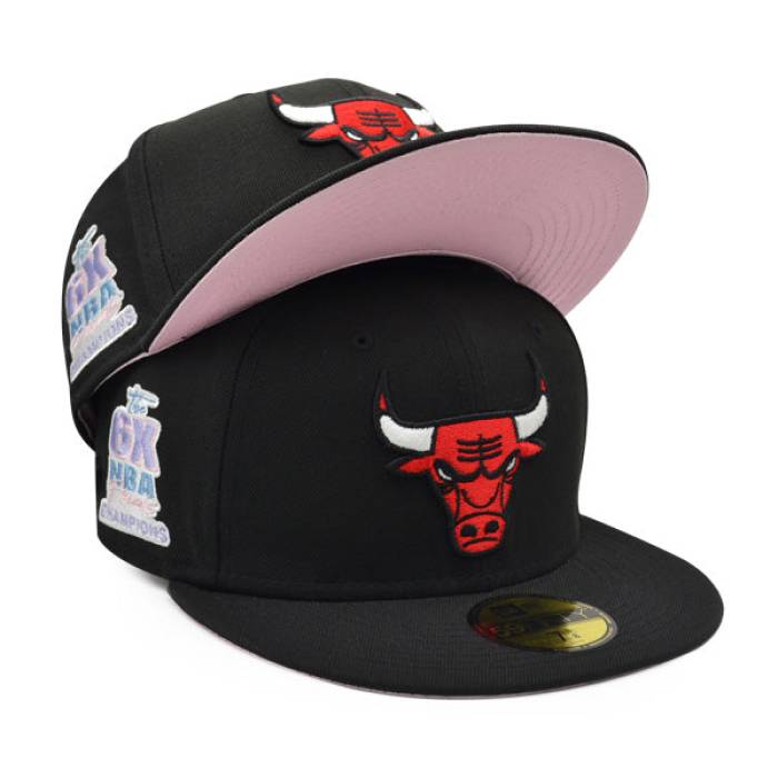 ニューエラ New Era 【 Chicago Bulls 6-Time Nba Champions Exclusive 59Fifty Fitted Hat Mens Black/Pink Bottom 】 シカゴ ブルズ メンズ 黒色 ブラック pink ピンク ズボン ボトムス｜スニケス 15,841円