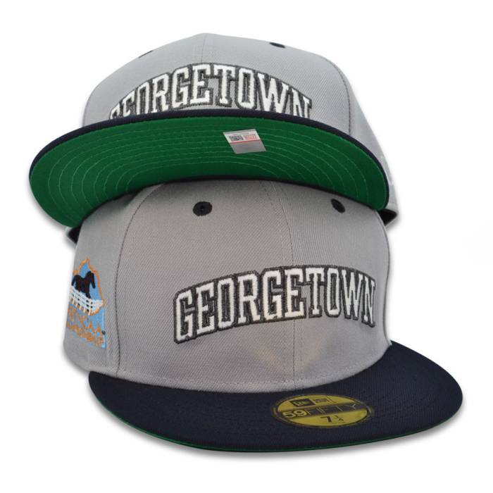 ニューエラ New Era 【 Georgetown Hoyas 1985 Ncaa Championship Exclusive 59Fifty Fitted Ncaa Hat Mens Gray/Navy 】 ジョージタウン ホヤス メンズ gray 灰色・グレー・グレイ 紺色 ネイビー｜スニケス