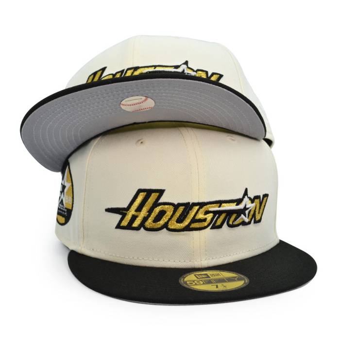 ニュー内鰓 New Era 【 Houston Astros 35 Years Exclusive  59Fifty Fitted Hat Mens Chrome/Black 】 ヒューストン アストロズ メンズ 黒いこと 黒いこと