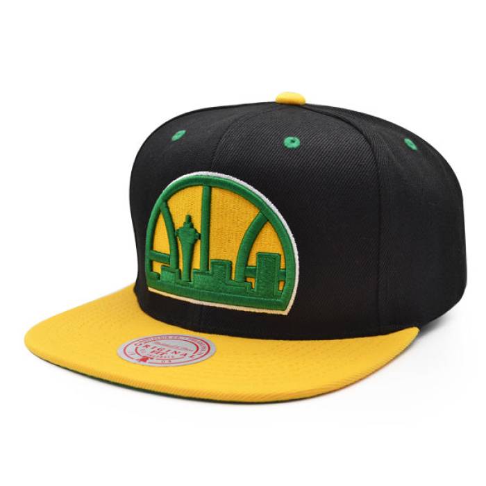 ミッチェル&ネス Mitchell & Ness 【 Seattle Supersonics Hwc Reload Snapback Hat Mens Black/Yellow/Green 】 シアトル Snapback スナップバック バッグ メンズ 黒色 ブラック yellow 黄色・イエロー green 緑・グリーン｜スニケス 14,420円