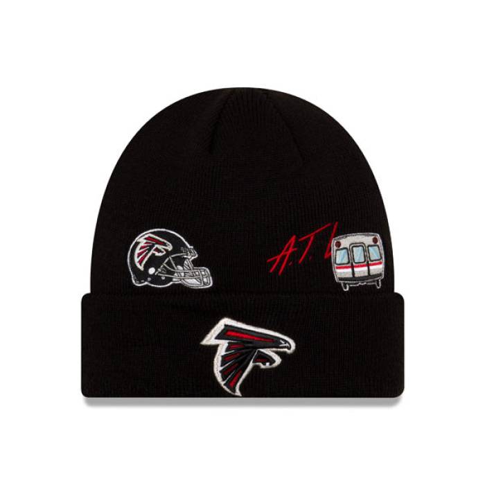 ニューエラ New Era 【 Atlanta Falcons City Transit Cuffed Knit Nfl Hat Mens Black 】 アトランタ ファルコンズ シティ ニット NFL メンズ 黒色 ブラック｜スニケス