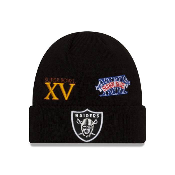 ニューエラ New Era 【 Las Vegas Raiders Champions Series Cuffed Knit Nfl Hat Mens Black 】 ベガス レイダース シリーズ ニット NFL メンズ 黒色 ブラック