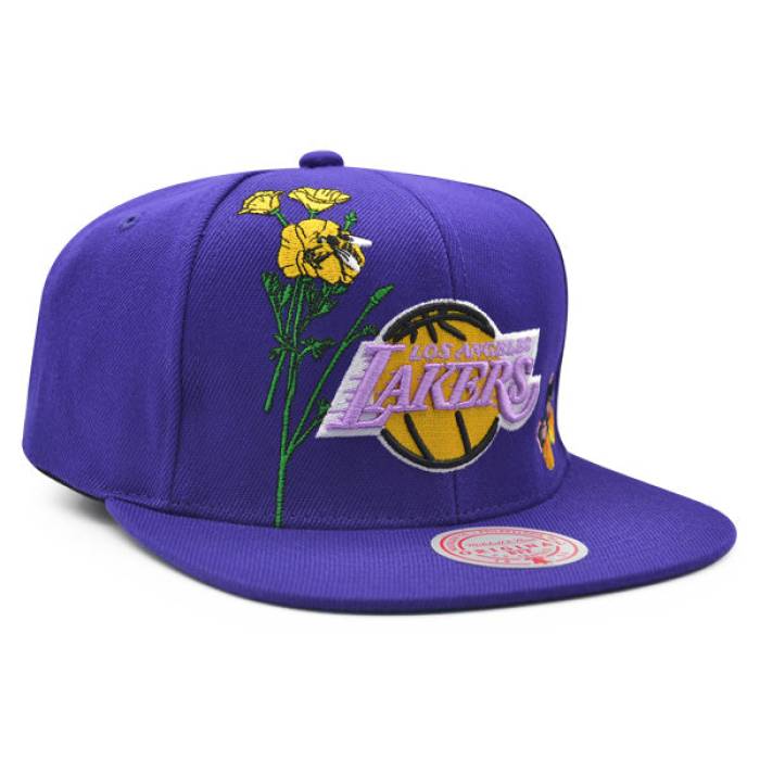 ミッチェル&ネス Mitchell & Ness 【 Los Angeles Lakers Flower Time Snapback Nba Hat Mens Purple/Yellow 】 Lakers レイカーズ タイム Snapback スナップバック バッグ メンズ Purple 紫・パープル yellow 黄色・イエロー|スニケス