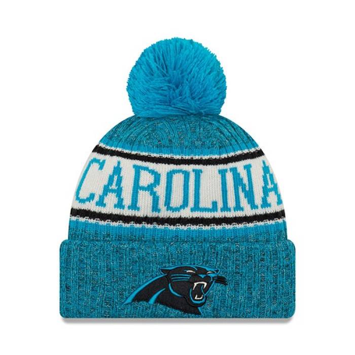 ニューエラ New Era 【 Carolina Panthers 2018 Nfl On-Field Sport Knit Cuffed Pom Hat Mens 】 カロライナ パンサーズ NFL ニット メンズ｜スニケス