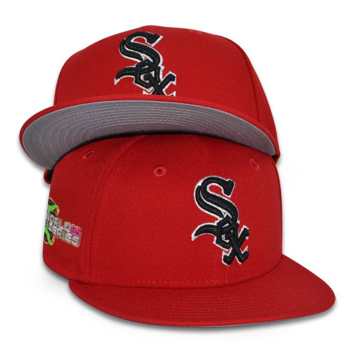 ニューエラ New Era 【 Chicago White Sox "The Menace" Exclusive 59Fifty Fitted Hat Mens Scarlet 】 シカゴ 白色 ホワイト メンズ｜スニケス