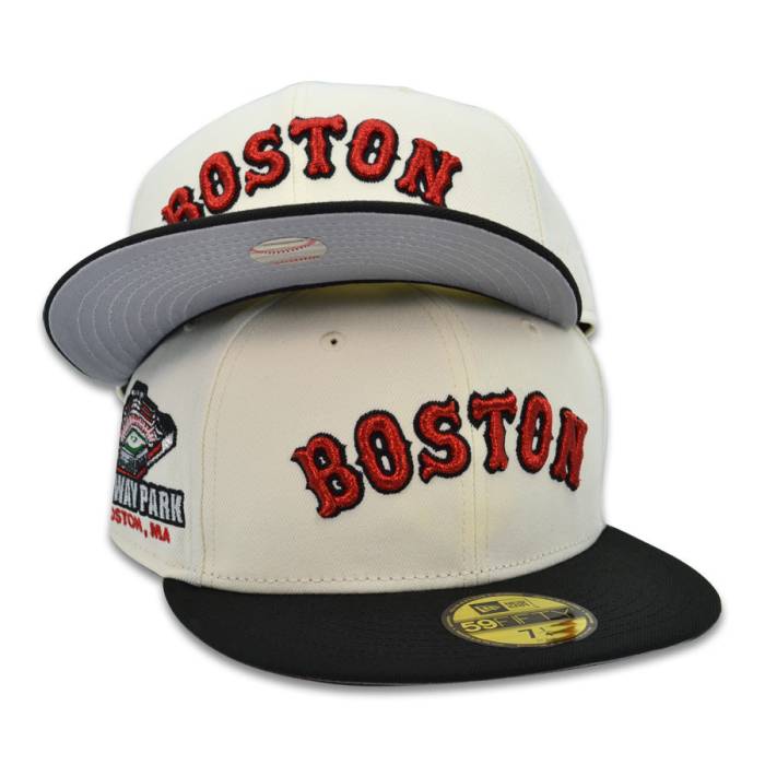 ニュー内鰓 New Era 【 Boston Red Sox Fenway Park Exclusive  59Fifty Fitted Hat Mens Chrome/Black 】 豆の町 Red 赤・赤いこと 運動場 メンズ 黒いこと 黒いこと