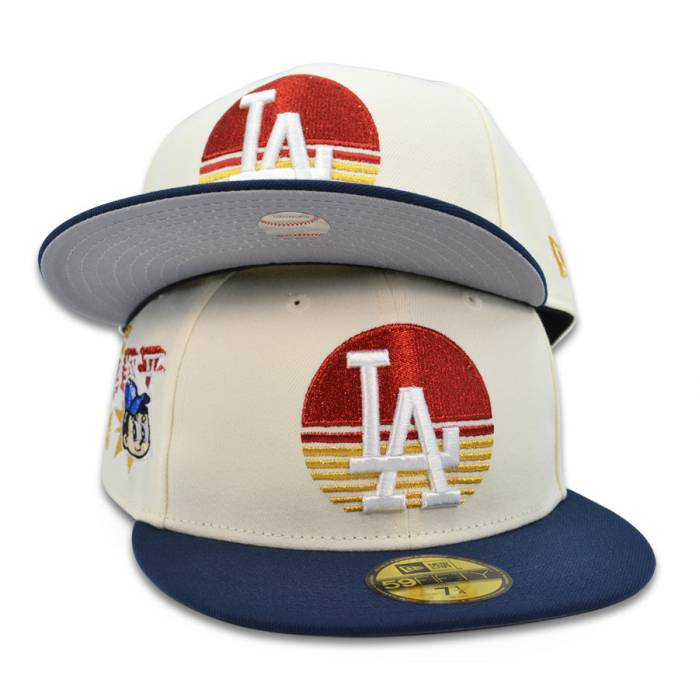 ニュー内鰓 New Era 【 Los Angeles Dodgers \"Rising Sun\"" Othani Exclusive  59Fifty Fitted Hat Mens Chrome/Navy 】 ドジャース メンズ 紺色 米国海軍"