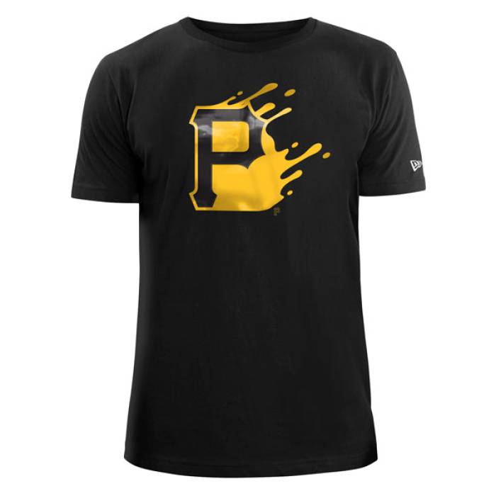 【★百貨店SALE★6/11真夜中2時迄】ニュー内鰓 New Era 【 Pittsburgh Pirates  Splatter Short Sleeve Mlb T-Shirt Mens Black/Yellow 】 ピッツバーグ パイレーツ団 Sleeve 衣袂 ティーシャツ メンズ 黒いこと 黒いこと yellow 黄味がかった・黄色