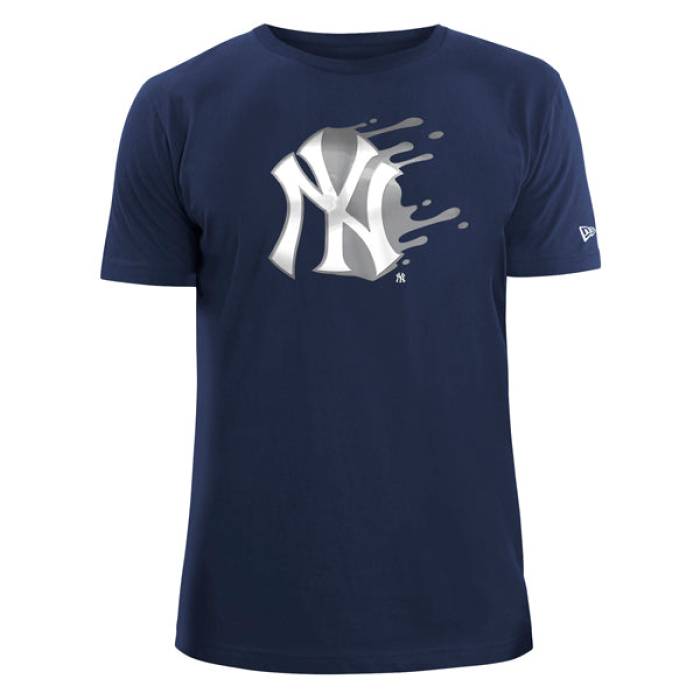 ニューエラ New Era 【 New York Yankees  Splatter Short Sleeve Mlb T-Shirt Mens Navy 】 ヤンキース Sleeve スリーブ Tシャツ メンズ 紺色 ネイビー
