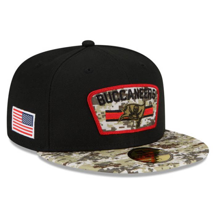 ニューエラ New Era 【 Tampa Bay Buccaneers 2021 Salute To Service 59Fifty Fitted Hat Mens Black/Camo 】 バッカニアーズ メンズ 黒色 ブラック カモ柄｜スニケス
