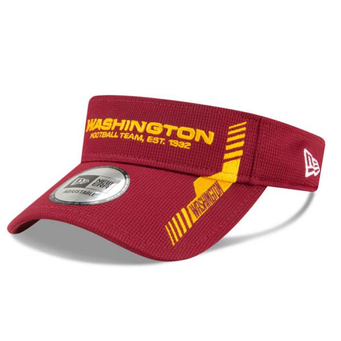 ニュー内鰓 New Era 【 Washington Football Team  2021 Nfl Sideline Home Visor Mens Burgundy/Yellow 】 ワシントン州 蹴球 Team 野球クラブ NFL 姿勢伝達ルート メンズ ぶどう酒色・バーガンディー yellow 黄味がかった・イエロ