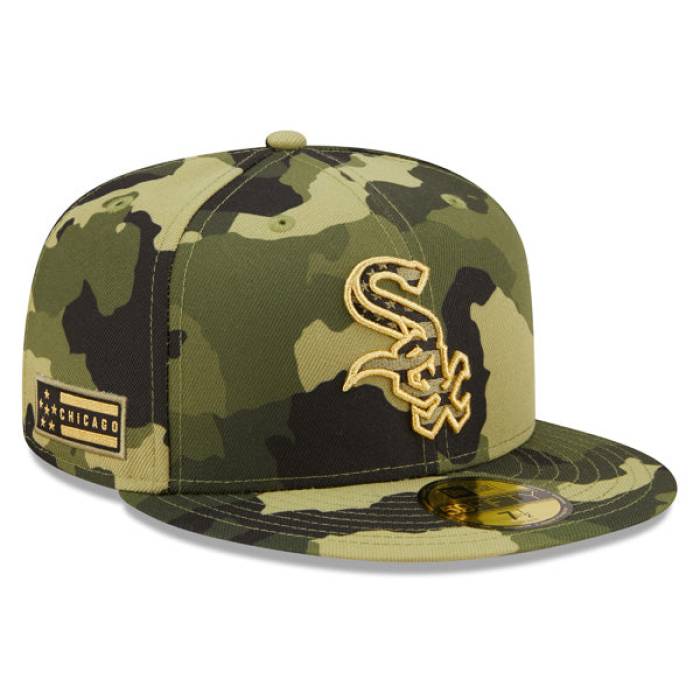 ニューエラ New Era 【 Chicago White Sox 2022 Armed Forces Day On-Field 59Fifty Fitted Hat Mens Camo 】 シカゴ 白色 ホワイト メンズ カモ柄